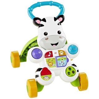 Fisher-Price Lern mit mir - Zebra Lauflernwagen, musikalisches Aktivitäts- und Gehspielzeug mit Lerninhalten, ab 6 Monaten, Deutsche Version, Reduzierte Verpackung, HBW56