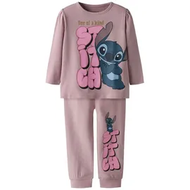 NAME IT Mädchen Nmfolina Stitch Ls Nightset Wdi, Keepsake Lilac, 104 cm - 104