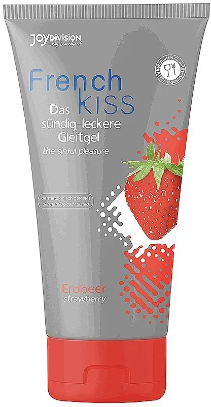 JoyDivision FrenchKiss Strawberry Gleitgel mit Geschmack Strawberry 75 ml