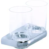 Bravat doppelter Glashalter, Metasoft, chrom