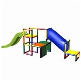 Moveandstic move and stic - Sporty Spielturm mit Krabbeltunnel und Mas Rutsche für den Garten oder das Kinderzimmer 6353