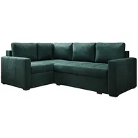 Luxusbetten24 Schlafsofa Designer Sofa Cortino, mit Schlaffunktion und Stauraum grün