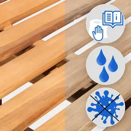 CLP Teakbank 120 x 92 x 72 cm Braun