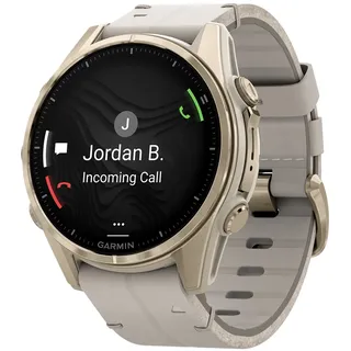 43 mm sapphire, nebelgrau / softgold mit QuickFit-Leder-Armband 20 mm