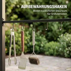 Outsunny Grillpavillon 2,15 x 1,5 m Dunkelgrau