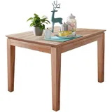 Livetastic Esstisch Braun Kernbuche massiv rechteckig konisch, 80x75x120 cm ausziehbar