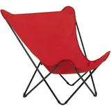 Lafuma Mobilier Garten-Relaxsessel, Rot, Metall, 87x83x91 cm, Bezug abnehmbar, faltbar, UV-beständig, wetterbeständig, Gartenmöbel, Gartenstühle, Liegestühle