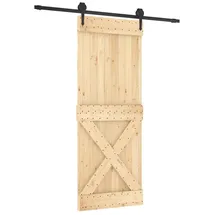vidaXL Schiebetür rechts 80 x 210 cm Braun/Schwarz