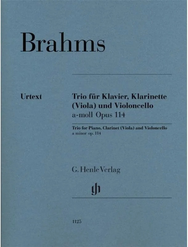 Trio Für Klavier, Klarinette (Viola) Und Violoncello A-Moll Op. 114, Partitur + Stimmen; Klarinette In A - Klarinette (Viola) und Violoncello Johannes
