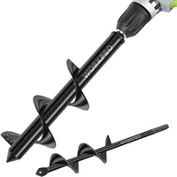 WorkPro Gartenbohrer Erdbohrer für Bohrmaschine Garten Schnecken Spiralbohrer Schnurlos
