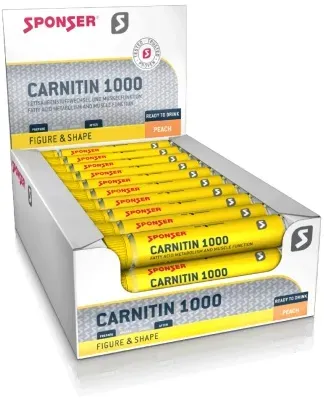 Sponser Carnitin 1000 Ampulle (unterstützt Fettsäurenstoffwechsel & Muskelfunktion) 30x25ml Box