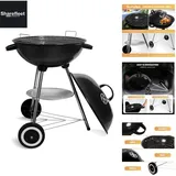 Holzkohlegrill, Kugelgrill mit Deckel, Rundgrill mit Rädern und Griff, BBQ Gr...
