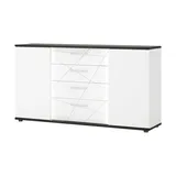 Möbel Kraft Sideboard 161 x 87 x 40 cm Weiß