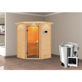 Karibu Antonia inkl. 3,6 kW Plug&Play Bio-Kombiofen inkl. Steuergerät Easy