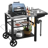 GFTIME Grillwagen 107 x 63 x 81 cm Gummi/Metall