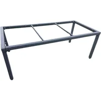 Neu Polyrattan Tischgestell Gartentisch  Tisch Gartenmöbel 190x90cm schwarz
