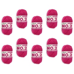 myboshi No.2 Wolle, Babywolle Häkelwolle, 100 m (10-St., No.2 Wolle Original Babywolle), Uni rosa