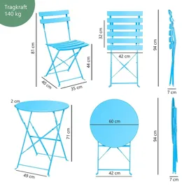 Kesser Bistroset 3-tlg. Hellblau