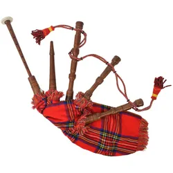 Schottischer Kinder-Dudelsack Great Highland Royal Stewart Tartan Rot