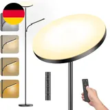 Stehlampe Wohnzimmer, 42W Deckenfluter Mit Leselampe, 4200LM LED Stehlampe Dimmb