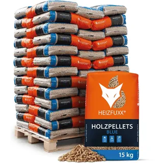 Heizfuxx Holzpellets Blue 15kg x 65 Sack 975kg Palette