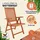 CASARIA Vanamo Gartenstuhl 55 x 70 x 106 cm Braun 2 St.