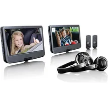 Lenco DVP-1046 2x 10-Zoll tragbarer DVD Player mit wiederaufladbarem Akku,