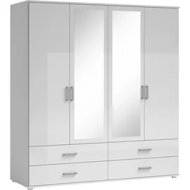 SchlafKONTOR Pol Power Kleiderschrank Ivar 180 x 190 cm Dekor Weiß