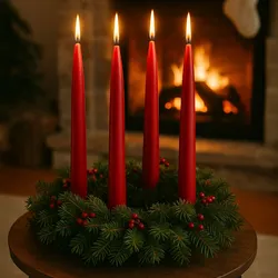 Spitzkerzen 10er Set Rot – Stilvolle Tafelkerzen – Hohe Qualität, lange Brenndauer für festliche Anlässe, Adventskranz & Deko