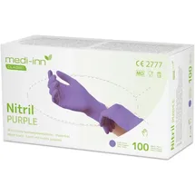 Body Products Medi-Inn Nitril Purple Einmalhandschuhe, lila, puderfrei L 100 Stück