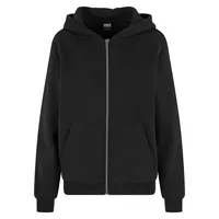 URBAN CLASSICS Fluffy Reißverschlusspullover Black L