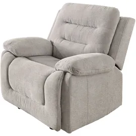Jockenhöfer Sessel Sylt Chenille 80 x 100 x 90 cm Grau mit Liegefunktion