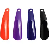 Schuhlöffel, 4 Stück, 16 cm, Kunststoff-Schuhlöffel, 4 Farben, kleiner tragbarer Schuhheber für Männer, Frauen, Kinder - Ahlsen