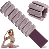 BECOJADDE Gewichtsmanschetten fuß 0.45 KG Je Gewichte für Beine und Arme Set 2 Ankle Weights Handgelenk Gewichte Knöchelgewichte Fussgewichte für Joggen Cardio Aerobic Krafttraining Rosenrosa