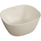 Plural Aufsatzschale hoch rechteckig 45 x 38 x 22 cm Sanitärkeramik Sandbeige Matt mit Oberflächenveredelung Clean