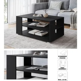 P & B Couchtisch Narobi-I ca. 100x45x.60 cm, Schwarz,