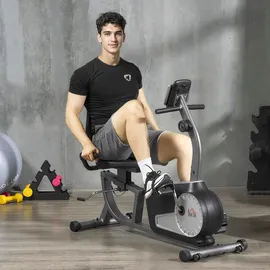 Homcom Heimtrainer Fitnessrad schwarz/silber