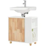 SoBuy Waschbeckenunterschrank Weiß, Holzwerkstoff, Holz, 59x60x29 cm, Badezimmer, Badezimmerschränke, Waschbeckenunterschränke