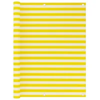 vidaXL Balkon-Sichtschutz 120 x 600 cm Gelb/Weiß HDPE
