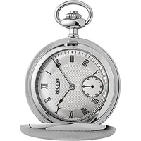Regent Taschenuhr Regent Herren Taschenuhr Analog Gehäuse, (Analoguhr, Analoguhr), Herren Taschenuhr rund, extra groß (ca. 48mm), Edelstahl, Elegant silberfarben