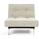 Innovation Living Sessel Splitback Polyester 90 x 79 x 90 cm Beige/Weiß mit chromglänzenden Beinen