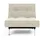 Innovation Living Sessel Splitback Polyester 90 x 79 x 90 cm Beige/Weiß mit chromglänzenden Beinen