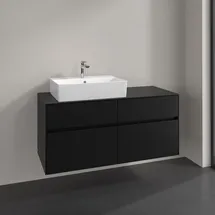 Villeroy & Boch Waschtischunterschrank 4 Auszüge 120 x 54,8 x 50 cm Schwarz