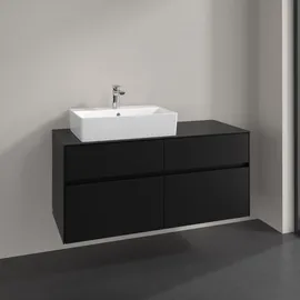 Villeroy & Boch Waschtischunterschrank 4 Auszüge 120 x 54,8 x 50 cm Schwarz