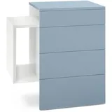 Vladon Nachtschrank Queens 60 x 63 x 36 cm Blau/Petrol