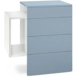 Vladon Nachtschrank Queens 60 x 63 x 36 cm Blau/Petrol