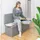 Relaxdays Faltbarer Sitzhocker mit Lehne 114 x 73 x 38 cm Grau