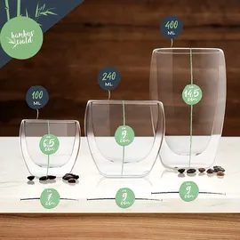 Bambuswald Kaffeeglas 0,24 l