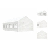 vidaXL Pavillon mit Dach Weiß 8,92x4,08x3,22 m Polyethylen