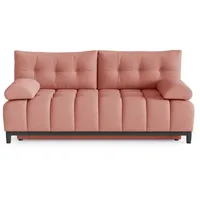 MOEBLO Schlafsofa BRODY, Sofa Couch für Wohnzimmer Polstersofa Sofagarnitur Wohnlandschaft mit Bettfunktion - (BxHxT): 197x93x100 cm, mit Schlaffunktion und Bettkasten rosa